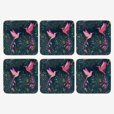 Sara Miller India Set of 4 Coasters, Hummingbird (S) Sara Miller India Set of 4 Coasters, Hummingbird (S)